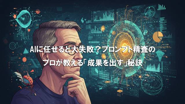 AIに任せると大失敗？プロンプト精査のプロが教える「成果を出す」秘訣
