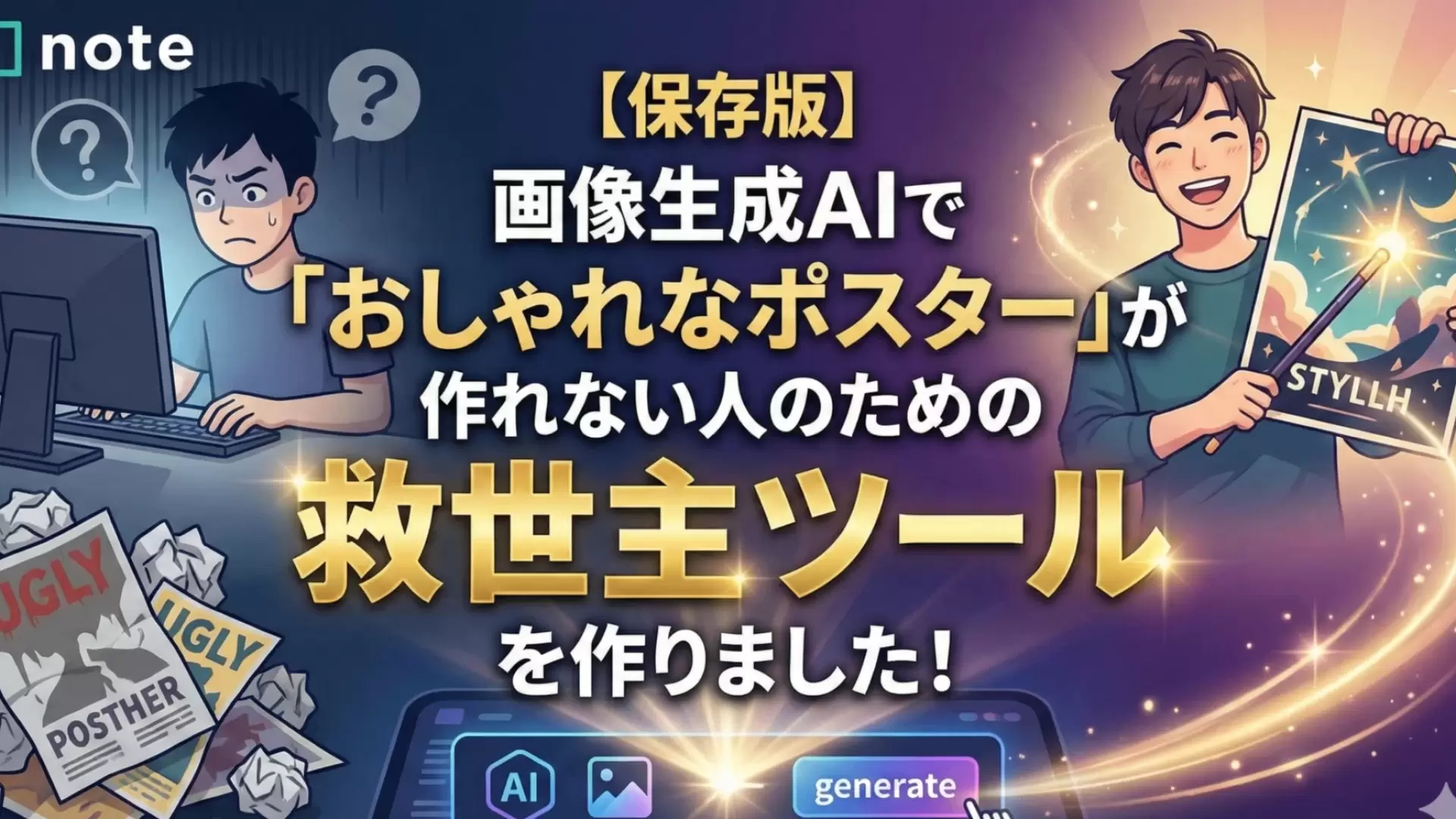 Tips-14.【保存版】画像生成AIで「おしゃれなポスター」が作れない人のための救世主ツールを作りました！