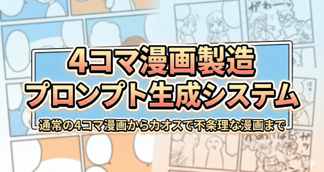 Tips-15.4コマ漫画プロンプト・ビルダー:あなたの想像を形にする最強の制作支援ツール